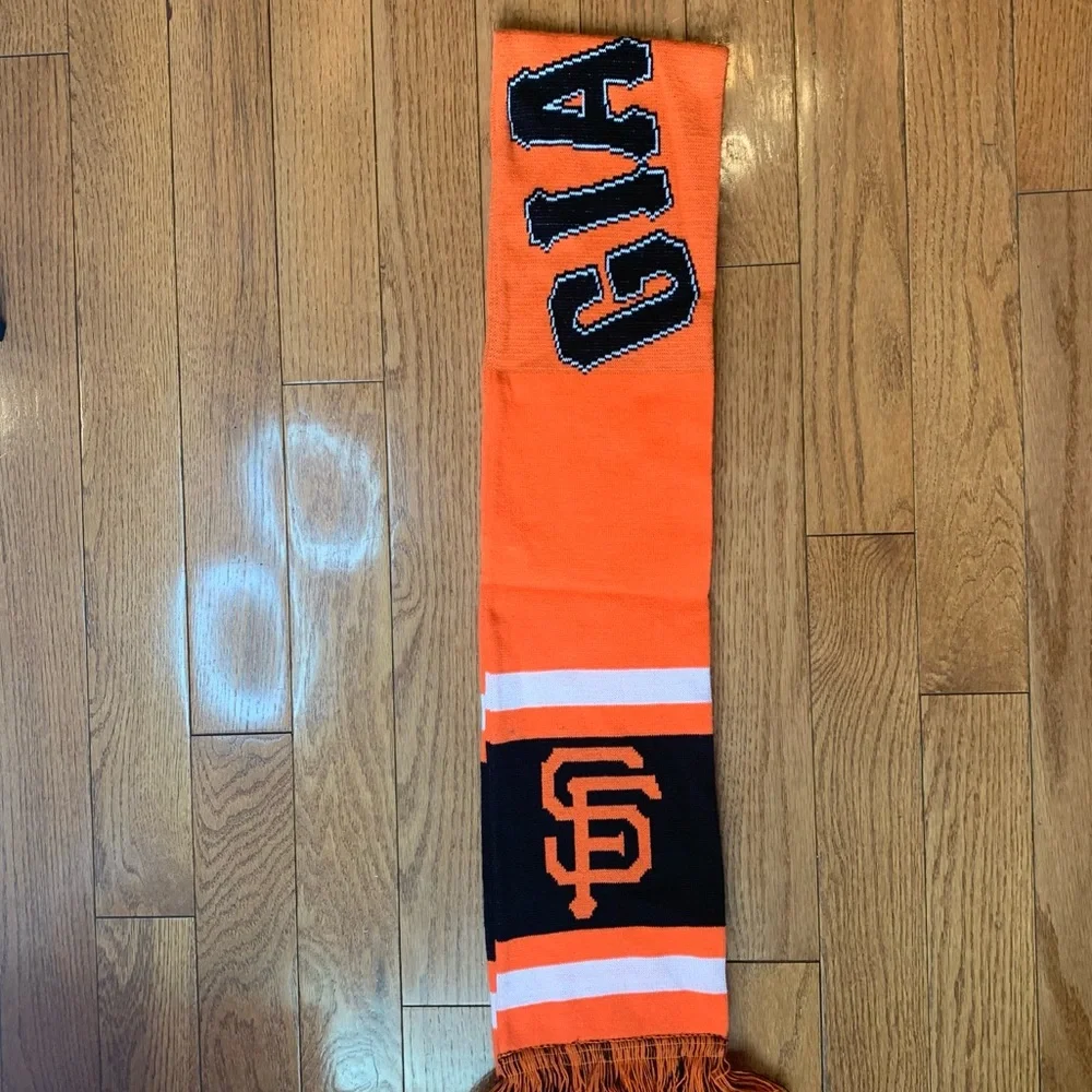 MLB San Francisco GIANTS Unisex Team Stripe Scarf Fall Winter Collectible